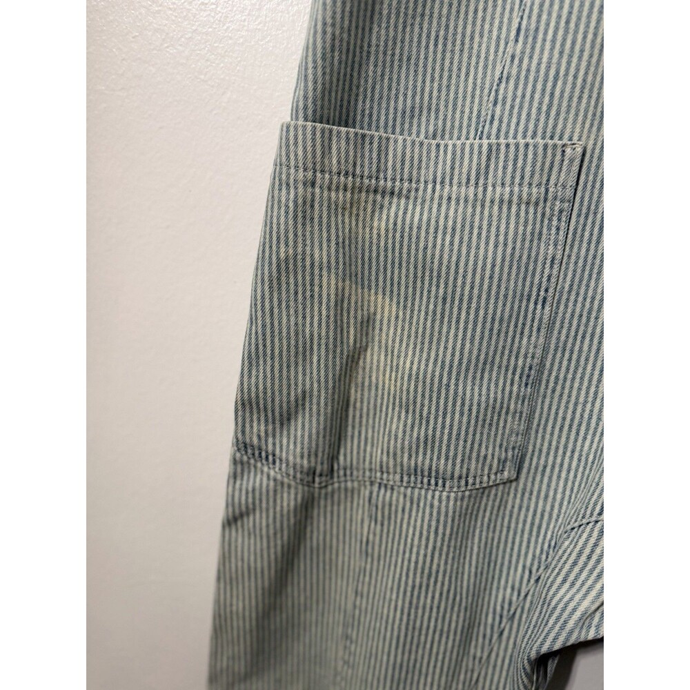 We The Free Women Overalls Sz Large High Roller Railroad Jumpsuit Overalls Blue - Picture 3 of 8